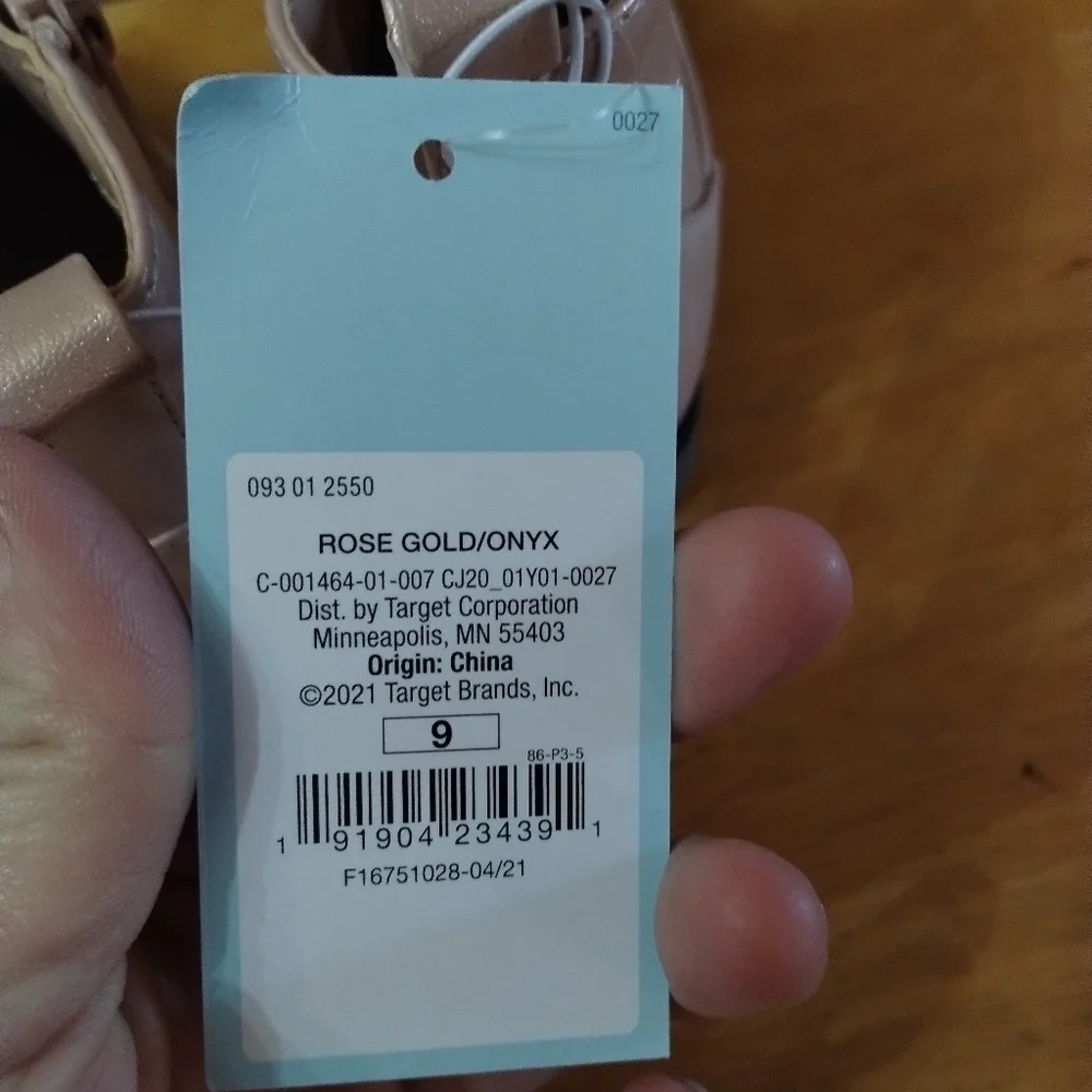 NWT Cat & Jack Girls size 9 Rose Gold/Onyx Zip up boots